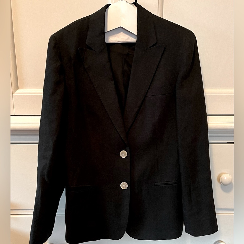 Black linen jacket size 8P. Lauren Ralph Lauren